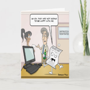 Boekhouding Drink balans Punny Verjaardag Kaart