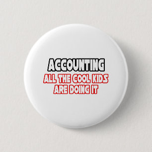 Boekhouding... Koele Kinderen Ronde Button 5,7 Cm