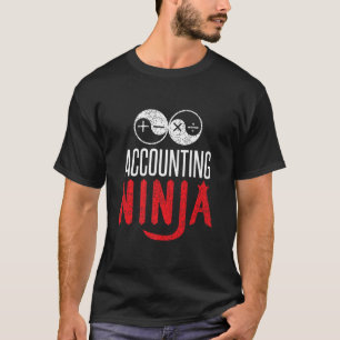 Boekhouding Ninja T-Shirt Kantoor Wiskunde Mannen