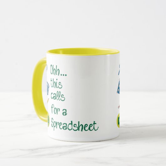 Boekhouding Ohh dit vraagt om een spreadsheet koff Mok (Voorkant links)