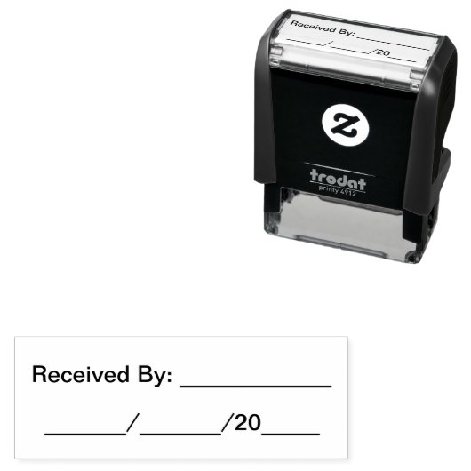 Boekhouding ontvangen op en datum  zelfinktende stempel (In situ)