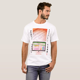 "Boekhouding van 1980 tegenover 2000" T-shirt
