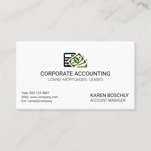 Boekhouding Visitekaartje (Voorkant)