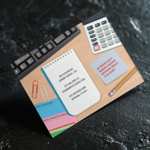 Boekhoudingsansichtkaart Briefkaart