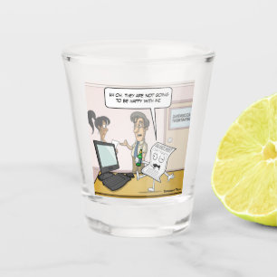 Boekhoudkundig Drink balanstotaal Punny Shot Glass Glas