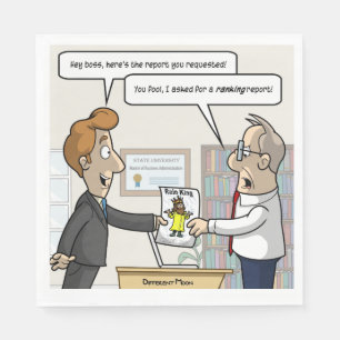 Boekhoudkundig Rangrapport Punny Party Napkins Servet