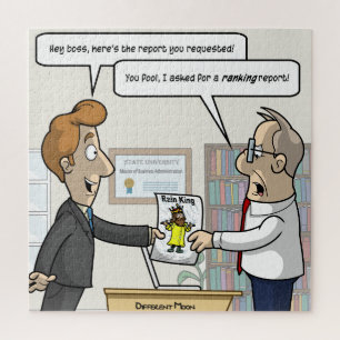 Boekhoudkundig rapport Punny Jigzaag Puzzle Legpuzzel