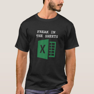 Boekhoudkundig rekenblad freak in de lakens t-shirt