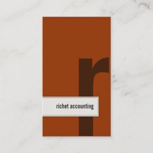 Boekhoudkundig Visitekaartje Vet Monogram Sinaasap