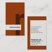 Boekhoudkundig Visitekaartje Vet Monogram Sinaasap (Voorkant / Achterkant)