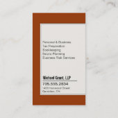 Boekhoudkundig Visitekaartje Vet Monogram Sinaasap (Achterkant)