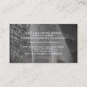 Boekhoudkundig Visitekaartje zwarte witte dollar (Achterkant)