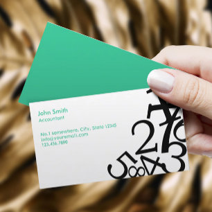 Boekhoudkundige boekhouding Willekeurige nummers Visitekaartje