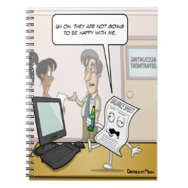 Boekhoudkundige Drink balans Punny Notebook Notitieboek