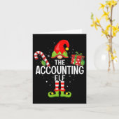 Boekhoudkundige Elf Familie Kerstpyjama Xmas Kaart (Gele Bloem)