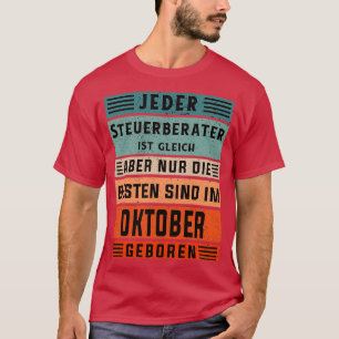 Boekhoudkundige geboortedag oktober t-shirt