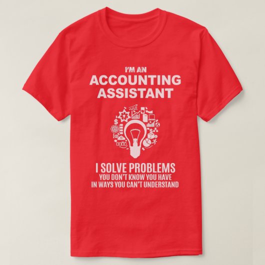 BOEKHOUDKUNDIGE OPLOSSING PROBLEMEN WIT T-SHIRT (Design voorkant)