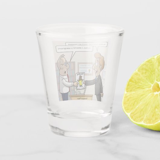 Boekhoudkundige Ranglijst Punny Shot Glass Shot Glas (Achterkant)