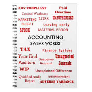 Boekhoudkundige scheldwoorden Accountant Joke Gift Notitieboek