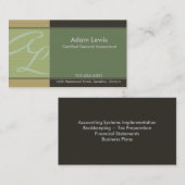 Boekhoudkundige Visitekaartje - Monogram (Voorkant / Achterkant)