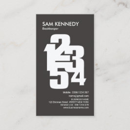 Boekhoudster Berekende getallen Boekhouddiensten Visitekaartje