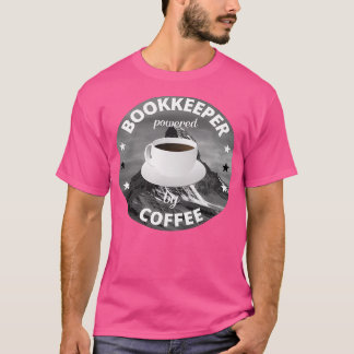 Boekhoudster met koffiebibliotheek t-shirt