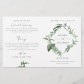 Boekje met het Botanische Greenery Wedding Program (Voorkant)