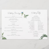 Boekje met het Botanische Greenery Wedding Program (Achterkant)