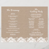 Boekjes van het programma Burlap en Lace Wedding,  Flyer (Achterkant)