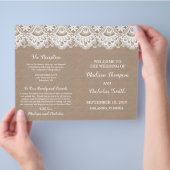 Boekjes van het programma Burlap en Lace Wedding,  Flyer (Hand)