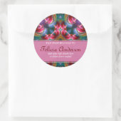 Boeklabel : Kleurrijke Fantasie Fractal Sticker (Tas)