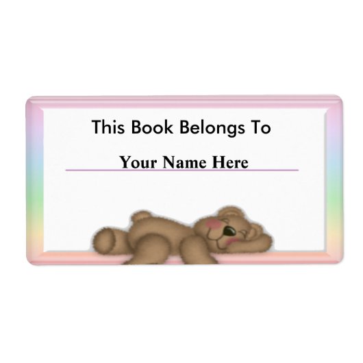 Boeklabels personaliseren voor kinderen etiket (Voorkant)