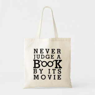 Boeklappen beoordelen een boek nooit door zijn fil tote bag