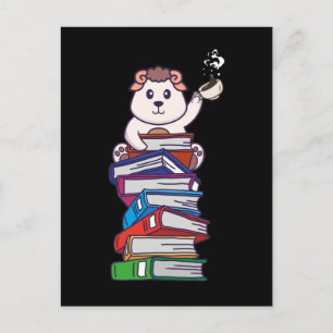 Boekleemlezen Ram Sheep Tea Coffee Kawaii Bookworm Briefkaart