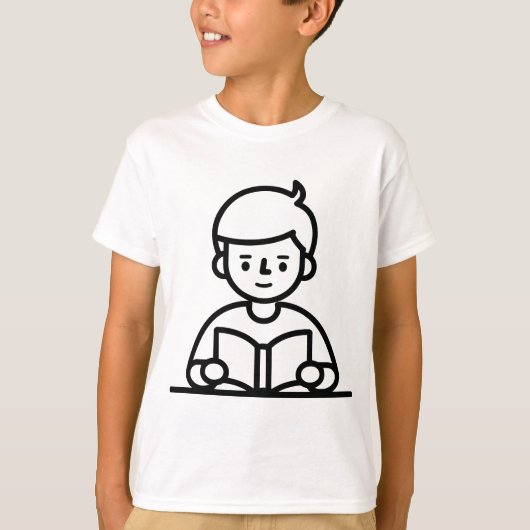 Boeklezen Jongen T-shirt (Voorkant)