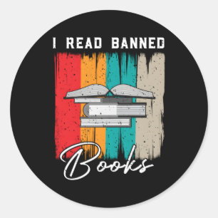 Boeklezer Ik lees dat ik bij de verboden boeken be Ronde Sticker