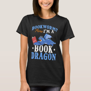 Boeklezing Fantasy Creature Leuk Boek Dragon T-shirt