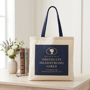 Boekliefhebber Grappige Literaire Citaat Marinebla Tote Bag