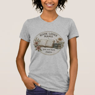 Boekliefhebber Mama Retro Literair Krans T-Shirt