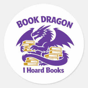 Boekliefhebber Sticker Boek Draak Ik Verzamel Bo
