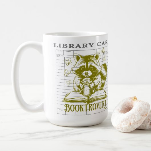 Boekminnende Boekenplank Est. 20XX Koffiemok (Met donut)