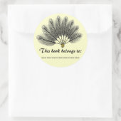 Boeknaam Bord Sticker (Fantasy Feather Mask) (Tas)