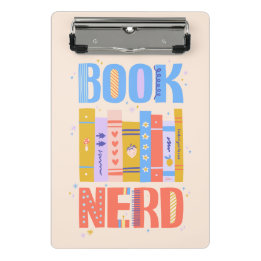 Boeknerd mini klembord – Kleurrijk boekenontwerp