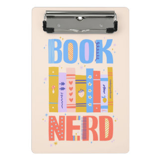 Boeknerd mini klembord – Kleurrijk boekenontwerp