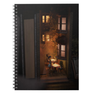 Boeknook diorama - klein café notitieboek