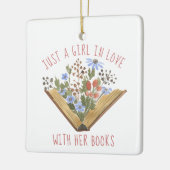 Boekomboek met bloemen keramisch ornament (Links)