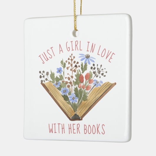 Boekomboek met bloemen keramisch ornament (Links)