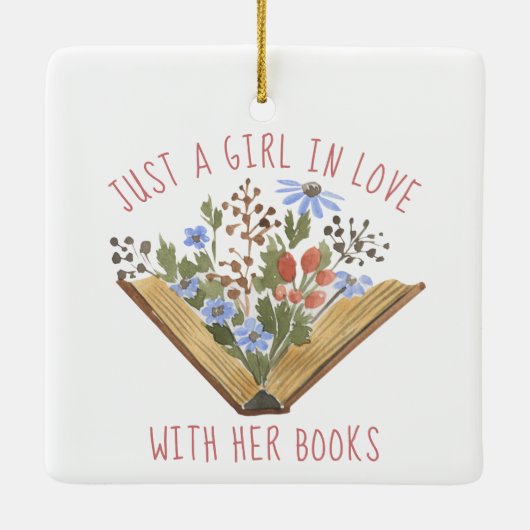 Boekomboek met bloemen keramisch ornament (Achterkant)