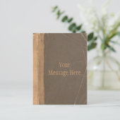 boekomslag, retro faux leder gebonden briefkaart (Staand voorkant)