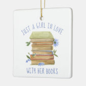 Boekomslag Stack Flowers keramisch sieremmer Ornament (Links)